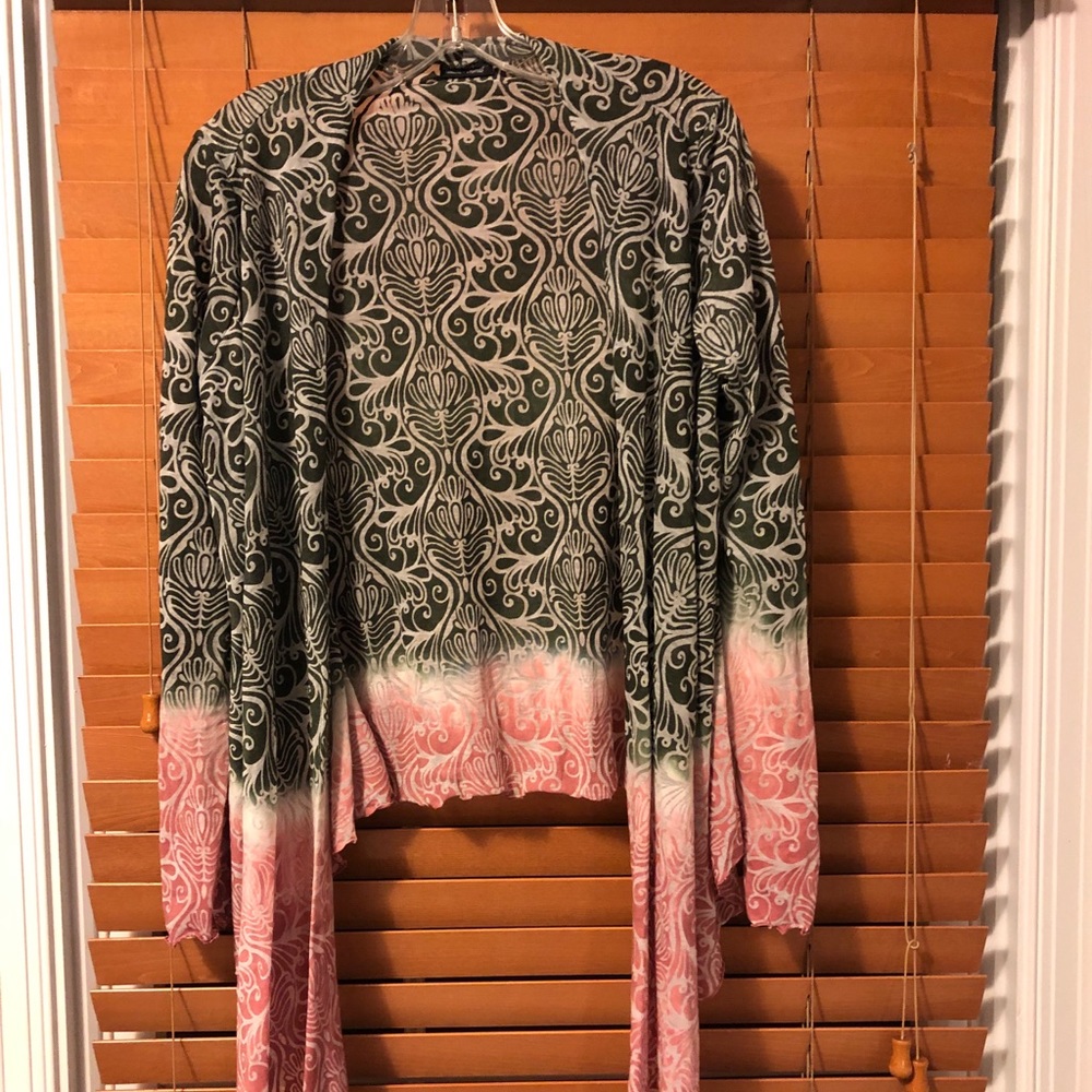 Unique light weight open front cardigan